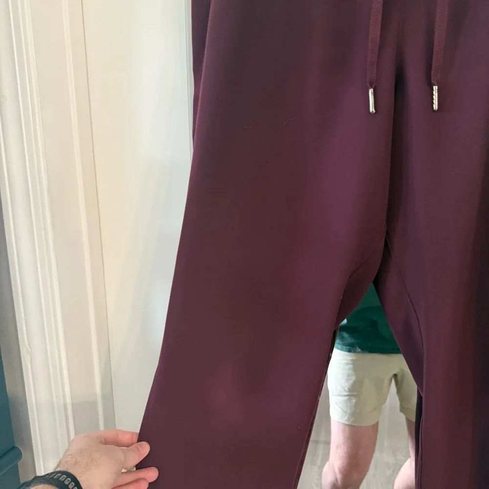 Lululemon Burgundy Jogger Pants Size 8 High Rise Drawstring Athletic Lounge